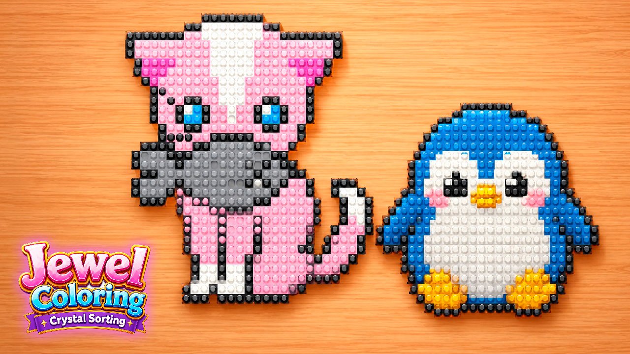 Image Jewel Coloring: Crystal Sorting