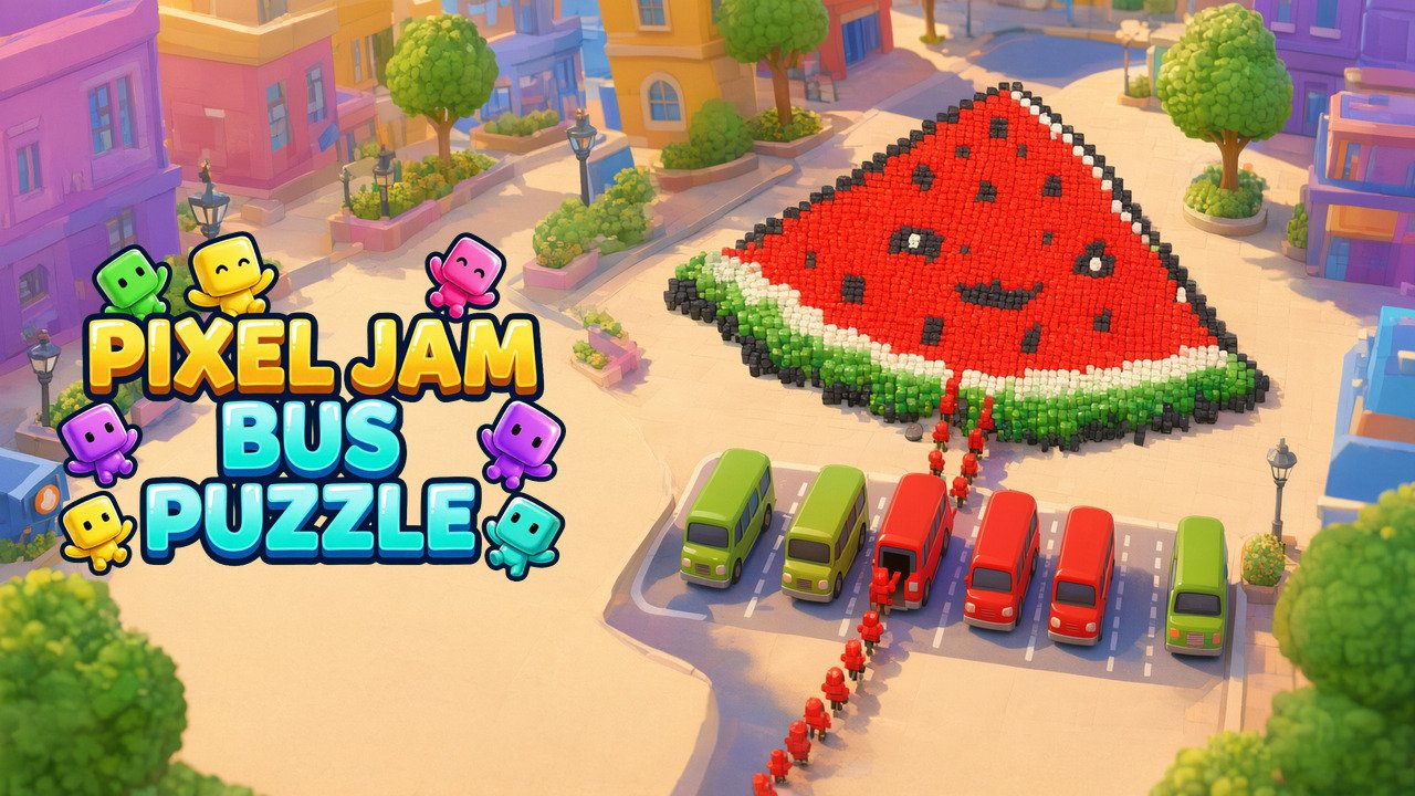 Image Pixel Jam Bus Puzzle: Color Sort